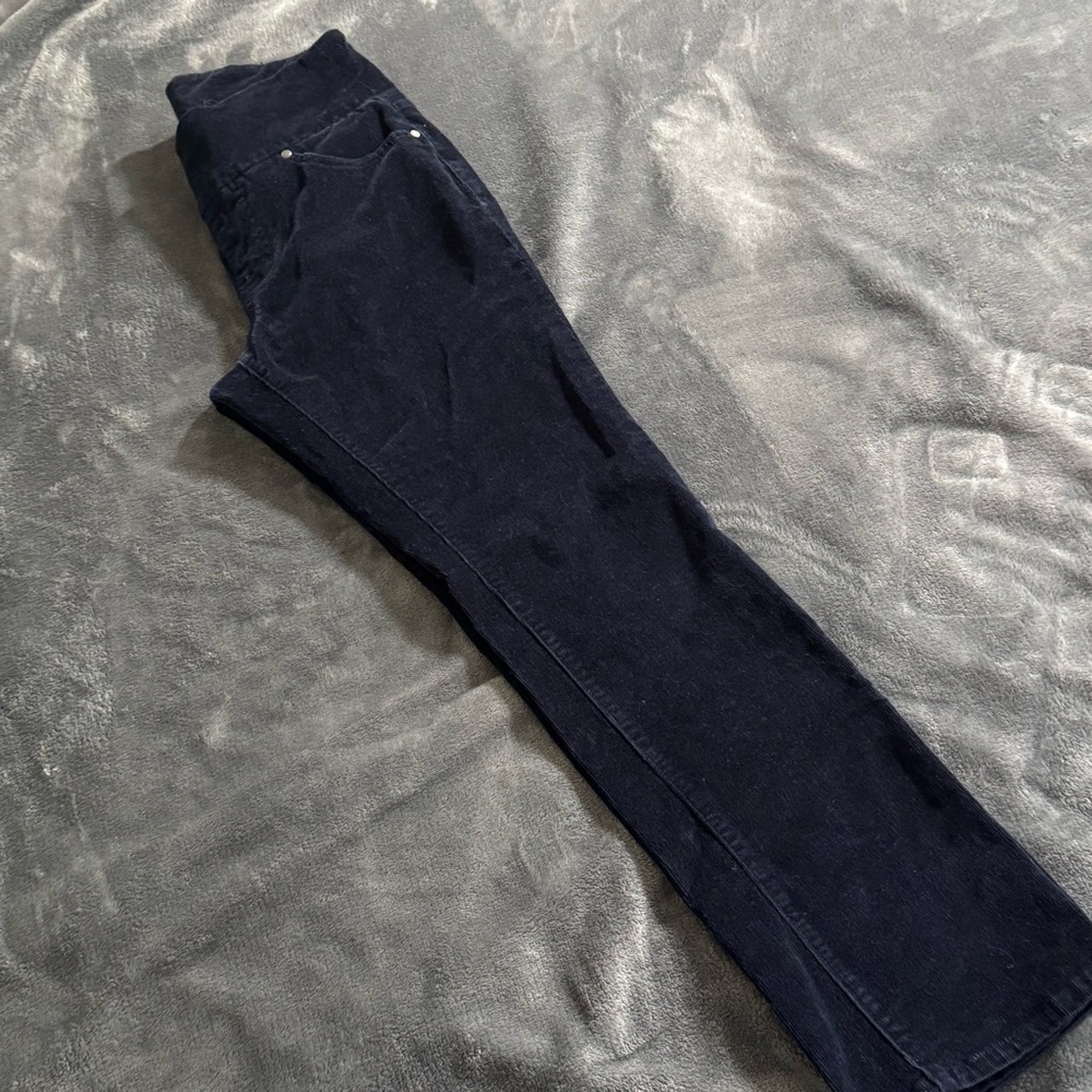 Jag Jeans Dark Blue High Rise Straight Leg Corduroy Pants